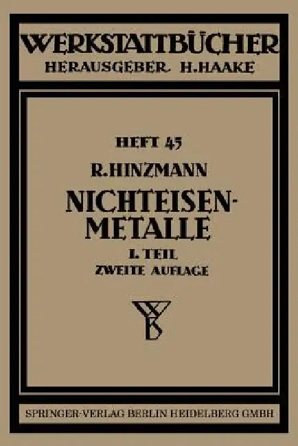 Nichteisenmetalle (English, Reinhold Hinzmann)