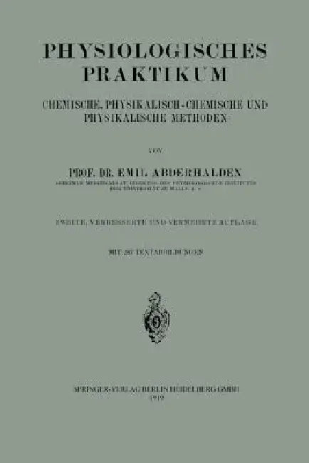 Physiologisches Praktikum (English, Emil Abderhalden)