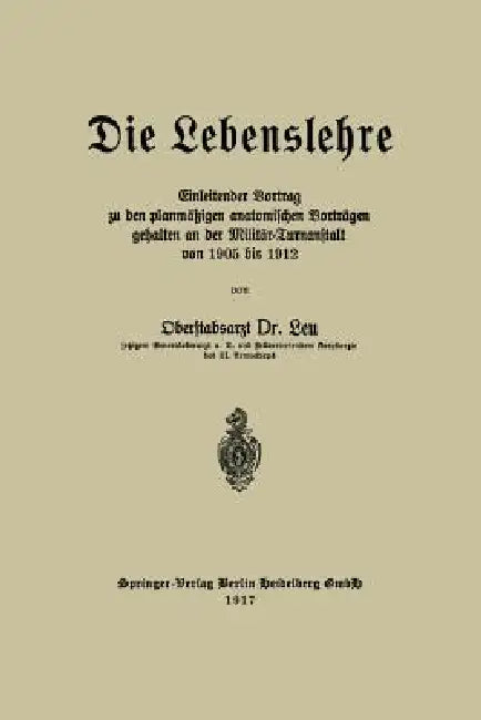 Die Lebenslehre (English, Reinhold Leu)