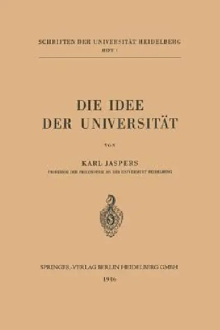 Die Idee Der Universität (English, Karl Jaspers)