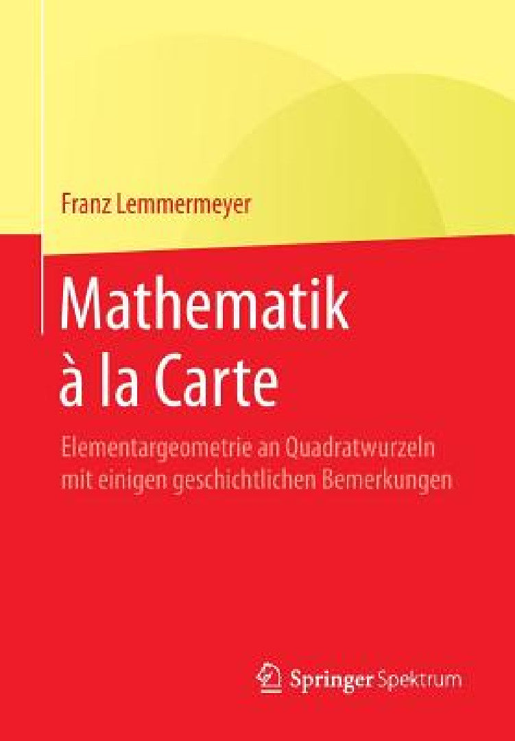 Mathematik À La Carte (English, Franz Lemmermeyer)