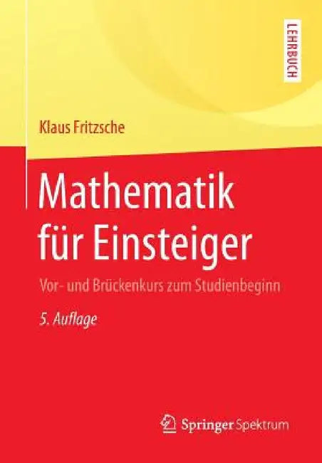 Mathematik Für Einsteiger (English, Klaus Fritzsche)
