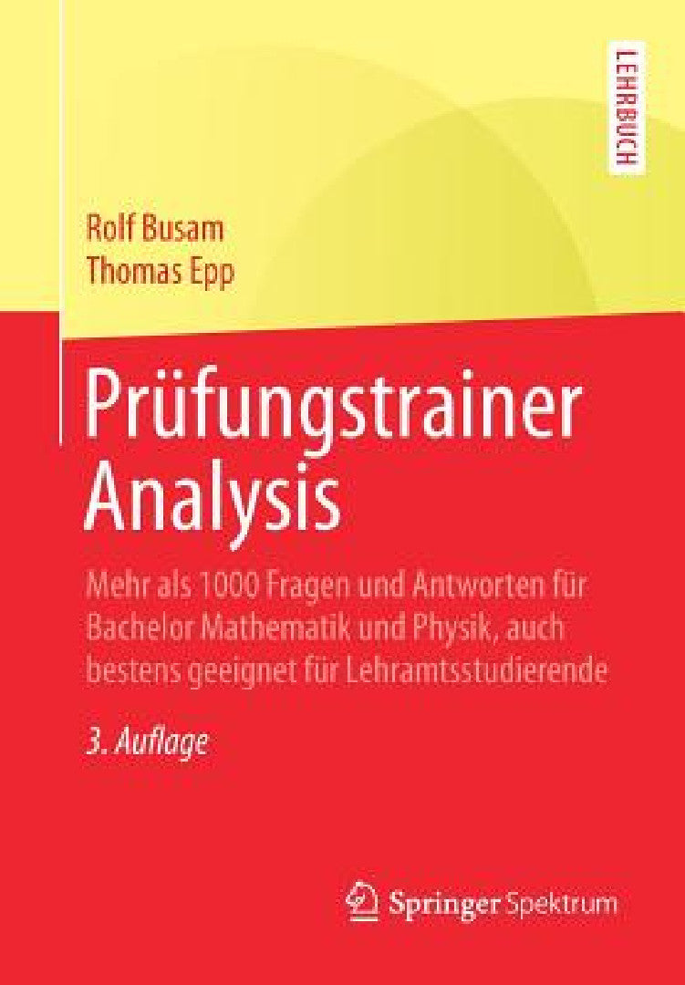 Prüfungstrainer Analysis (English, Rolf Busam | Thomas Epp)