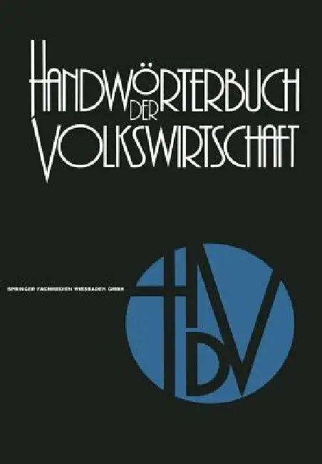 Handwörterbuch Der Volkswirtschaft (English, Rolf Rettig | Friedrich Golter | Eduard Mändle)
