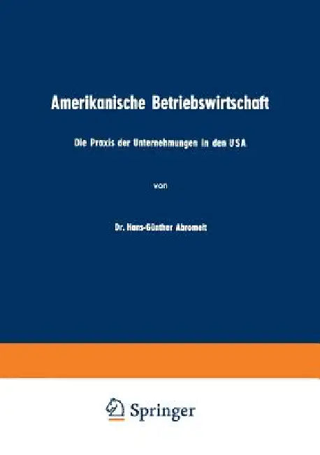 Amerikanische Betriebswirtschaft (English, Hans-Günther Abromeit)