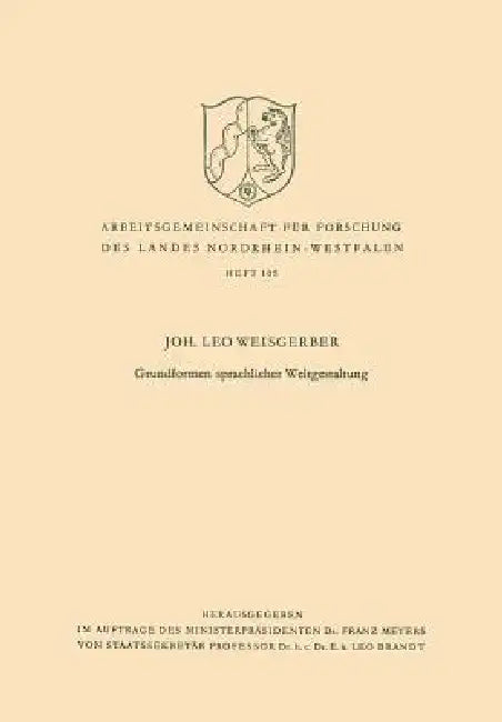 Grundformen Sprachlicher Weltgestaltung (English, Leo Weisgerber)
