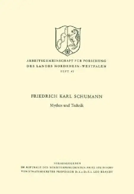 Mythos Und Technik (English, Friedrich Karl Schumann)