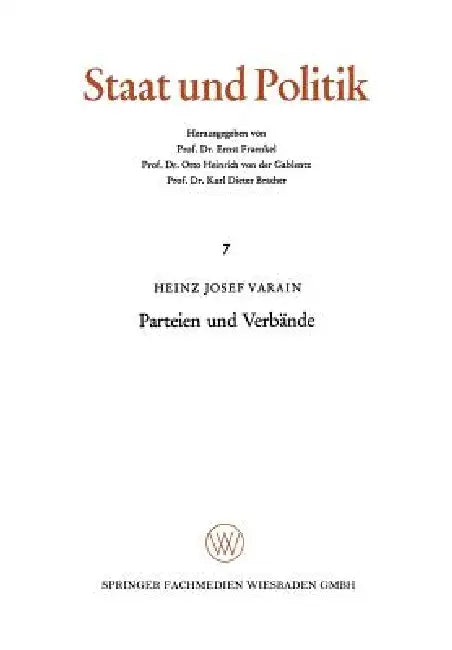 Parteien Und Verbände (English, Heinz Josef Varain)