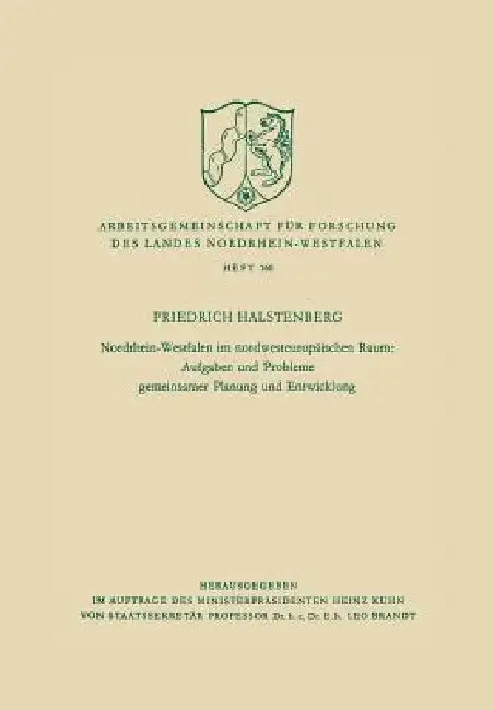 Nordrhein-Westfalen Im Nordwesteuropäischen Raum (English, Friedrich Halstenberg)