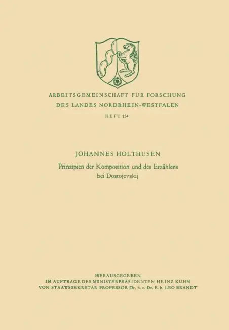 Prinzipien Der Komposition Und Des Erzählens Bei Dostojevskij (English, Johannes Holthusen)