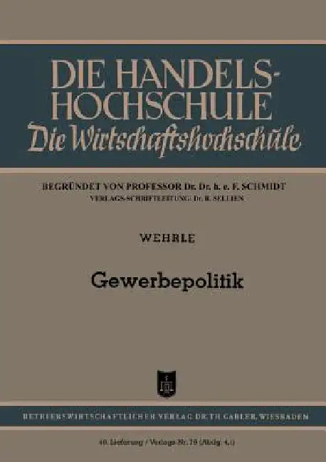 Gewerbepolitik (English, Emil Wehrle)
