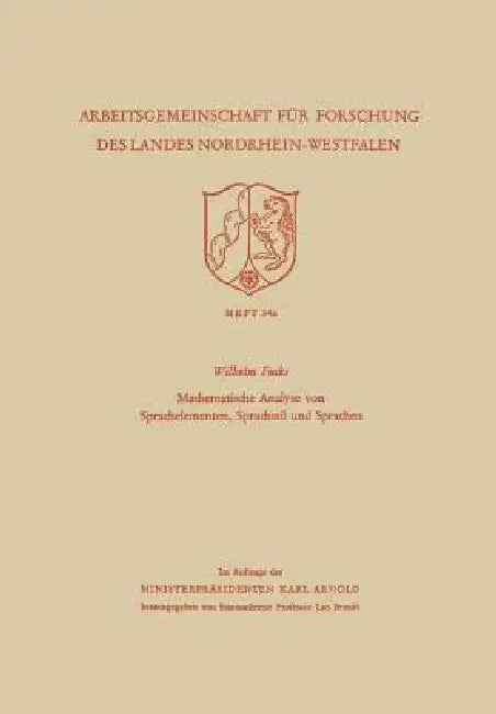 Mathematische Analyse Von Sprachelementen, Sprachstil Und Sprachen (English, Wilhelm Fucks)
