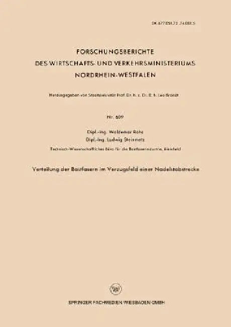 Verteilung Der Bastfasern Im Verzugsfeld Einer Nadelstabstrecke (English, Waldemar Rohs)