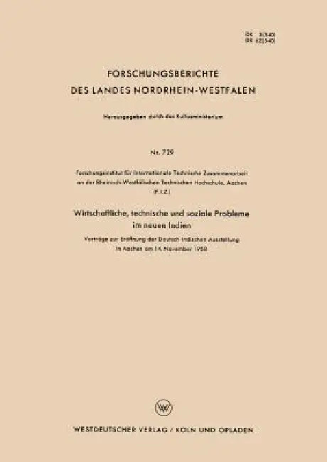 Wirtschaftliche, Technische Und Soziale Probleme Im Neuen Indien (English, W. Von Pochhammer | S. A. Biswas | H. Heinrich)