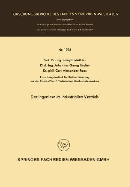 Der Ingenieur Im Industriellen Vertrieb (English, Joseph Mathieu)