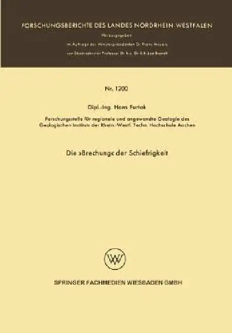 Die »Brechung« Der Schiefrigkeit (English, Hans Furtak)