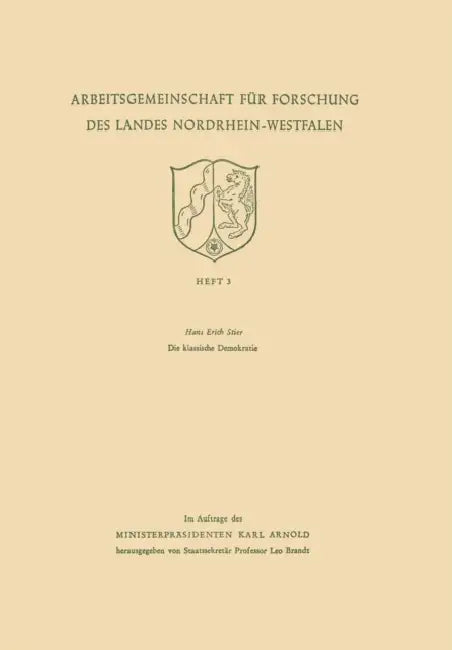 Die Klassische Demokratie (English, Hans Erich Stier)