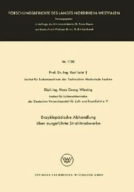 Enzyklopädische Abhandlung Über Ausgeführte Strahltriebwerke (English, Karl Leist)
