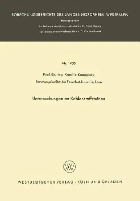 Untersuchungen an Kohlenstoffsteinen (English, Kamillo Konopicky)