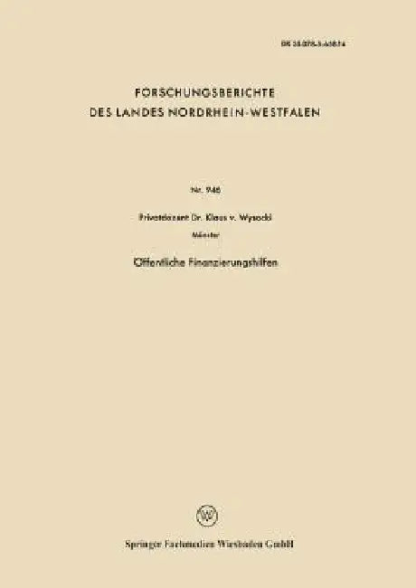 Öffentliche Finanzierungshilfen (English, Wysocki)