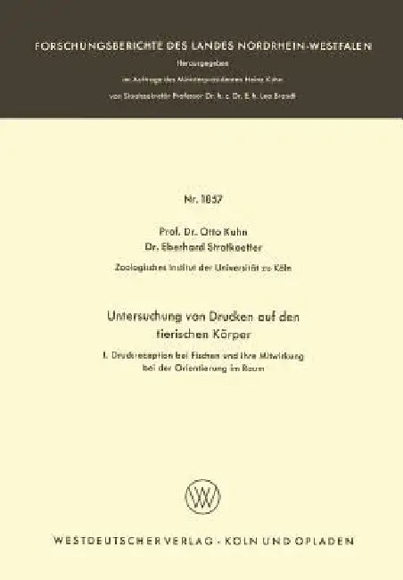 Untersuchungen Von Drucken Auf Den Tierischen Körper (English, Otto Kuhn)