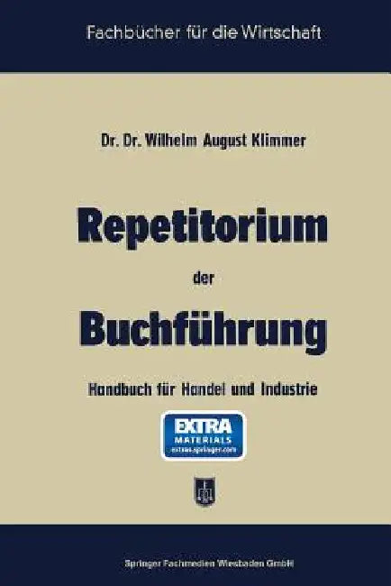 Repetitorium Der Buchführung (English, August Klimmer)