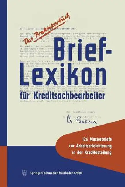 Brief-Lexikon Für Kreditsachbearbeiter (English, Jürgen W. Werhahn)