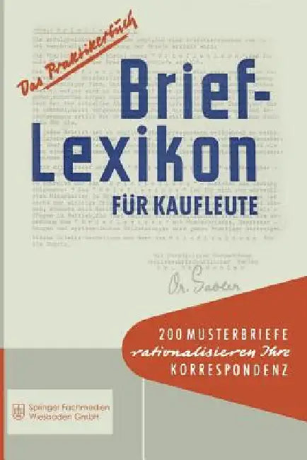 Brief-Lexikon Für Kaufleute (English, Schrifleitung Des Wirtschafts-Magazins)