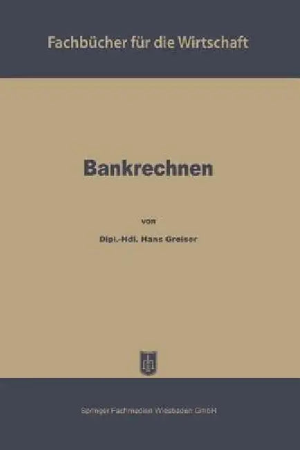 Bankrechnen (English, Hans Greiser)