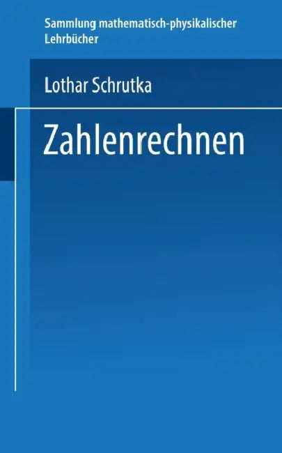 Zahlenrechnen (English, Lothar Schrutka)