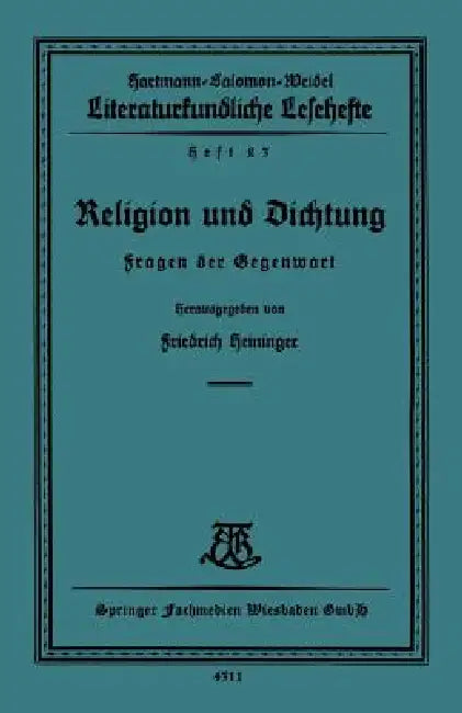 Religion Und Dichtung (English, Friedrich Heininger)