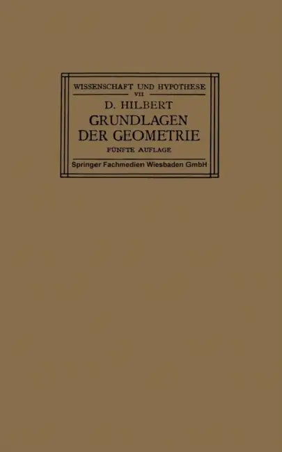 Grundlagen Der Geometrie (English, David Hilbert)