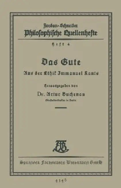 Das Gute (English, Artur Buchenau)