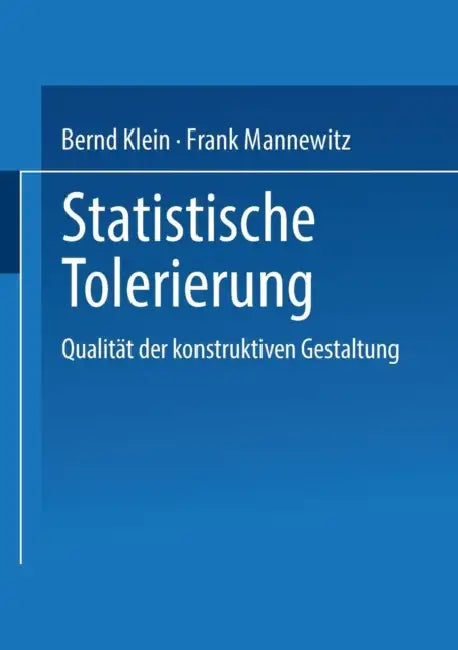 Statistische Tolerierung (English, Bernd Klein | Frank Mannewitz)