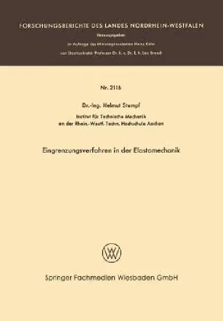 Eingrenzungsverfahren in Der Elastomechanik (English, Helmut Stumpf)
