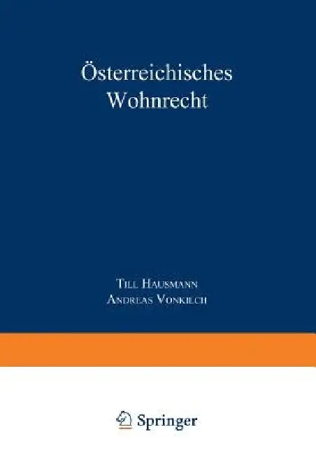 Österreichisches Wohnrecht (English, Till Hausmann | Andreas Vonkilch)