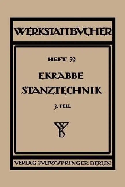 Stanztechnik (English, Erich Krabbe)
