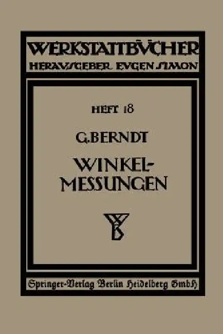 Technische Winkelmessungen (English, G. Berndt)