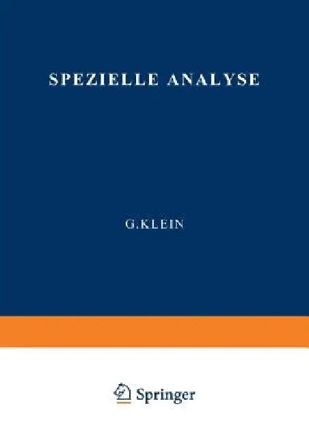 Spezielle Analyse (English, M. K. Bergmann | R. Brieger | M. Eisler)