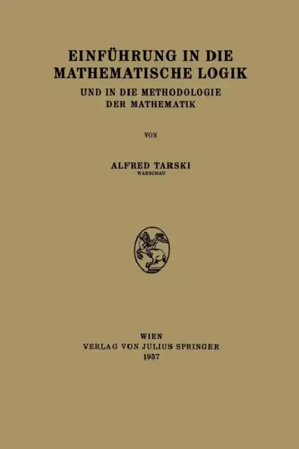 Einführung in Die Mathematische Logik (English, Alfred Tarski)