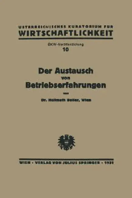 Der Austausch Von Betriebserfahrungen (English, Boller Boller)
