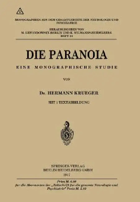 Die Paranoia (English, Hermann Krueger)