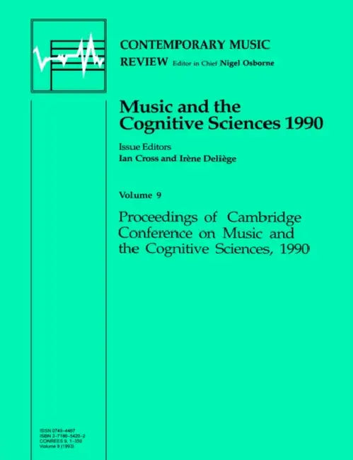 Music and the Cognitive Sciences 1990 (English, Ian Cross)