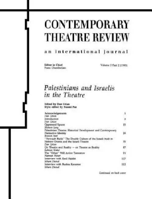 Palestinians and Israelis in the Theatre (English, Dan Urian)
