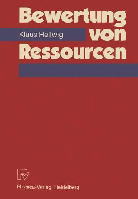 Bewertung Von Ressourcen (English, Klaus Hellwig)