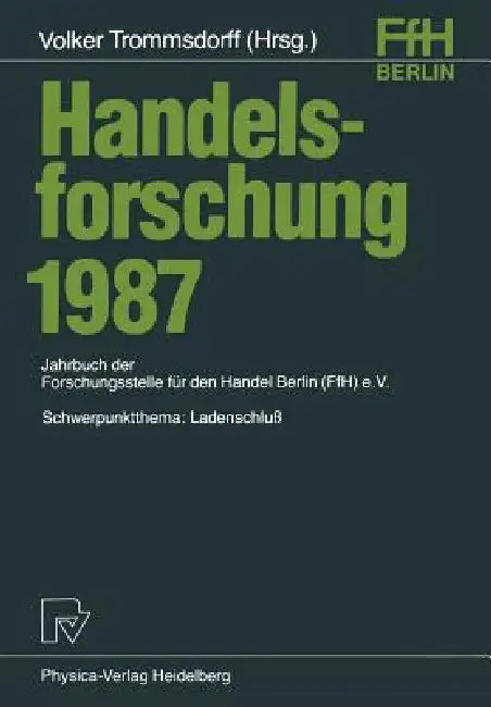 Handelsforschung 1987 (English, Volker Trommsdorff)