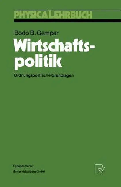 Wirtschaftspolitik (English, Bodo B. Gemper)