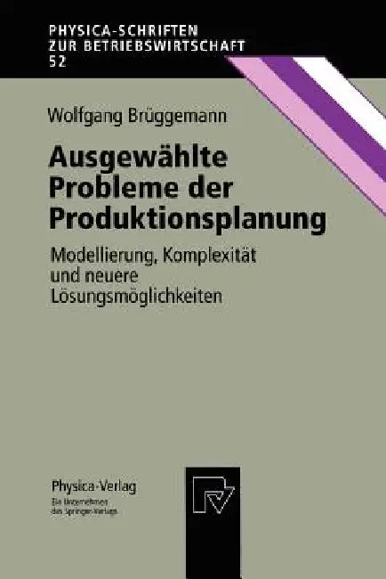 Ausgewählte Probleme Der Produktionsplanung (English, Wolfgang Brüggemann)