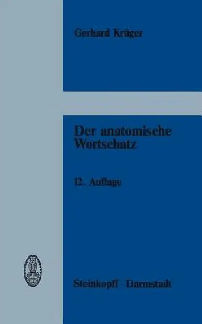 Der Anatomische Wortschatz (English, G. Krüger)