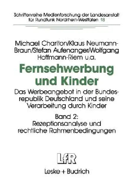 Fernsehwerbung Und Kinder (English, Michael Charlton | Klaus Neumann-Braun | Stefan Aufenanger)